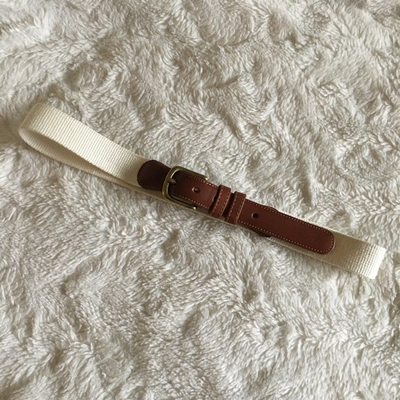 Vintage Authentic Coach Natural Linen and Leather Belt - Picture 4 of 11